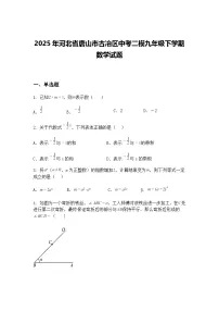 2025年河北省唐山市古冶区中考二模九年级下学期数学试题（含答案解析）