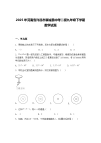 2025年河南省许昌市襄城县中考二模九年级下学期数学试题（含答案解析）