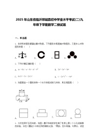 2025年山东省临沂郯城县初中学业水平考试(二)九年级下学期数学二模试题（含答案解析）