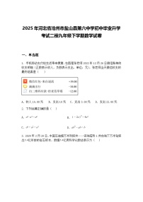 2025年河北省沧州市盐山县第六中学初中毕业升学考试二模九年级下学期数学试卷（含答案解析）