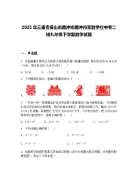 2025年云南省保山市腾冲市腾冲市实验学校中考二模九年级下学期数学试题（含答案解析）