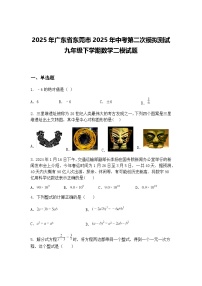 2025年广东省东莞市2025年中考第二次模拟测试九年级下学期数学二模试题（含答案解析）