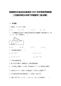 新疆维吾尔自治区吐鲁番市2025年中考素养调研第二次模拟考试九年级下学期数学二模(问卷）（含答案解析）