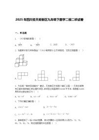 2025年四川省天府新区九年级下数学二模二诊试卷（含答案解析）
