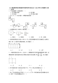 初中数学华东师大版（2024）九年级上册相似图形巩固练习