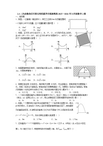 浙教版（2024）九年级上册二次函数的应用课后练习题
