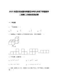 2025年四川省成都市郫都区中考九年级下学期数学二模第二次模拟检测试卷（含答案解析）
