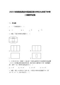 2025年陕西省西安市莲湖区部分学校九年级下中考二模数学试题（含答案解析）