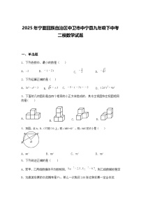 2025年宁夏回族自治区中卫市中宁县九年级下中考二模数学试题（含答案解析）