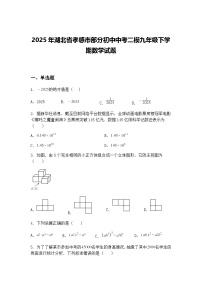 2025年湖北省孝感市部分初中中考二模九年级下学期数学试题（含答案解析）