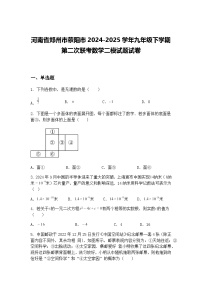 河南省郑州市荥阳市2024-2025学年九年级下学期第二次联考数学二模试题试卷（含答案解析）