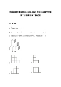 河南省郑州市新密市2024-2025学年九年级下学期第二次联考数学二模试题（含答案解析）