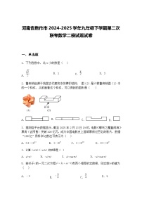 河南省焦作市2024-2025学年九年级下学期第二次联考数学二模试题试卷（含答案解析）