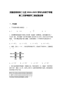 河南省郑州市二七区2024-2025学年九年级下学期第二次联考数学二模试题试卷（含答案解析）