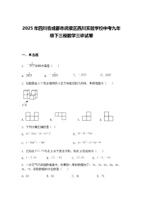 2025年四川省成都市武侯区西川实验学校中考九年级下三模数学三诊试卷（含答案解析）