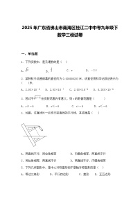 2025年广东省佛山市南海区桂江二中中考九年级下数学三模试卷（含答案解析）