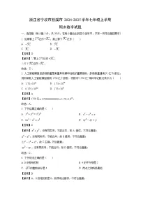 浙江省宁波市慈溪市2024-2025学年七年级上学期期末数学试卷（解析版）