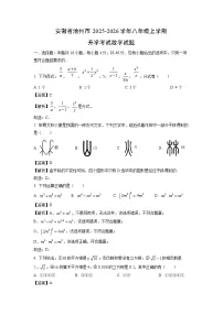 安徽省池州市2025-2026学年八年级上学期开学考试数学试卷（解析版）