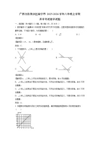 广西壮族自治区南宁市2025-2026学年八年级上学期开学考试数学试卷（解析版）