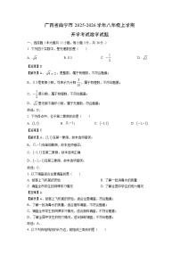 广西省南宁市2025-2026学年八年级上学期开学考试数学试卷（解析版）