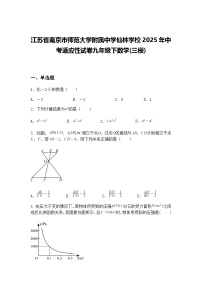 江苏省南京市师范大学附属中学仙林学校2025年中考适应性试卷九年级下数学(三模)（含答案解析）