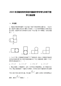 2025年河南省郑州实验外国语中学中考九年级下数学三模试卷(含答案解析)
