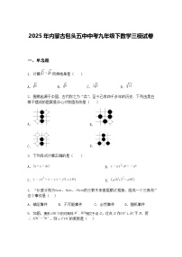 2025年内蒙古包头五中中考九年级下数学三模试卷（含答案解析）