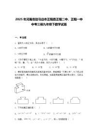 2025年河南省驻马店市正阳县正阳二中、正阳一中中考三模九年级下数学试题（含答案解析）