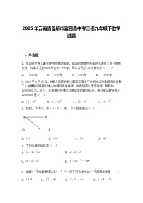 2025年云南省昆明市富民县中考三模九年级下数学试题（含答案解析）