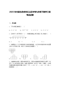 2025年内蒙古赤峰市红山区中考九年级下数学三模考试试卷（含答案解析）