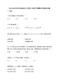 2024~2025学年河南省信阳市平桥区八年级下学期期末考试数学试题（含答案）