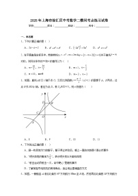2024-2025学年上海市徐汇区九年级下学期中考二模练习数学试题