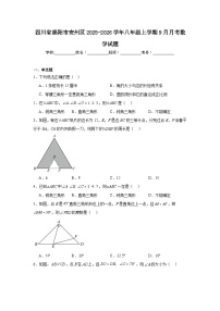 2025-2026学年四川省绵阳市安州区八年级上学期9月月考数学试题