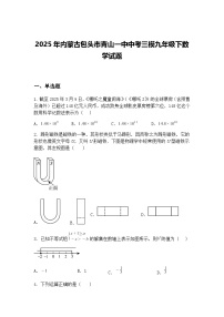 2025年内蒙古包头市青山一中中考三模九年级下数学试题（含答案解析）