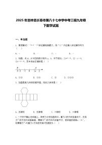 2025年吉林省长春市第八十七中学中考三模九年级下数学试题（含答案解析）