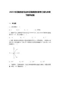 2025年河南省驻马店市正阳县四校联考三模九年级下数学试题（含答案解析）
