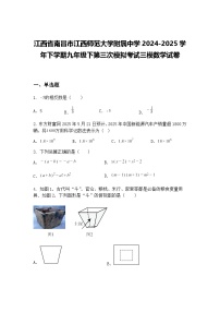江西省南昌市江西师范大学附属中学2024-2025学年下学期九年级下第三次模拟考试三模数学试卷（含答案解析）