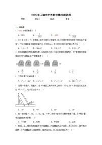 2024-2025学年天津市九年级下学期中考模拟数学试题