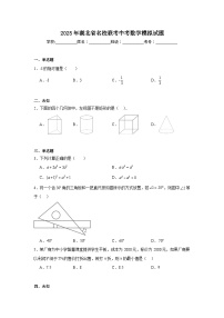 2025年湖北省名校联考中考数学模拟试题（附答案解析）