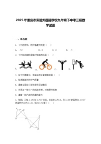 2025年重庆市实验外国语学校九年级下中考三模数学试题（含答案解析）