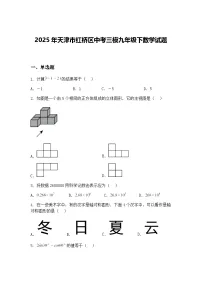 2025年天津市红桥区中考三模九年级下数学试题（含答案解析）