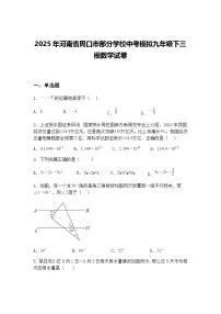 2025年河南省周口市部分学校中考模拟九年级下三模数学试卷（含答案解析）