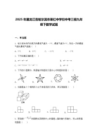 2025年黑龙江省哈尔滨市萧红中学校中考三模九年级下数学试题（含答案解析）