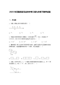 2025年河南省驻马店市中考三模九年级下数学试题（含答案解析）
