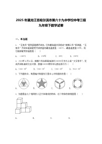 2025年黑龙江省哈尔滨市第六十九中学校中考三模九年级下数学试卷（含答案解析）