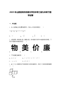 2025年山西省朔州市部分学校中考三模九年级下数学试卷（含答案解析）