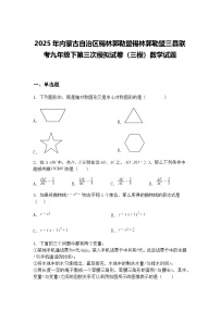 2025年内蒙古自治区锡林郭勒盟锡林郭勒盟三县联考九年级下第三次模拟试卷（三模）数学试题（含答案解析）
