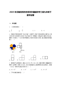 2025年河南省郑州市郑州外国语中学三模九年级下数学试卷（含答案解析）