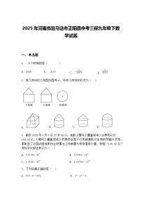 2025年河南省驻马店市正阳县中考三模九年级下数学试题（含答案解析）