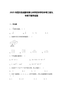 2025年四川省成都市第七中学初中学校中考三模九年级下数学试题（含答案解析）